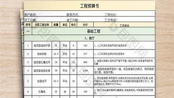 家装报价单_家装报价单明细表